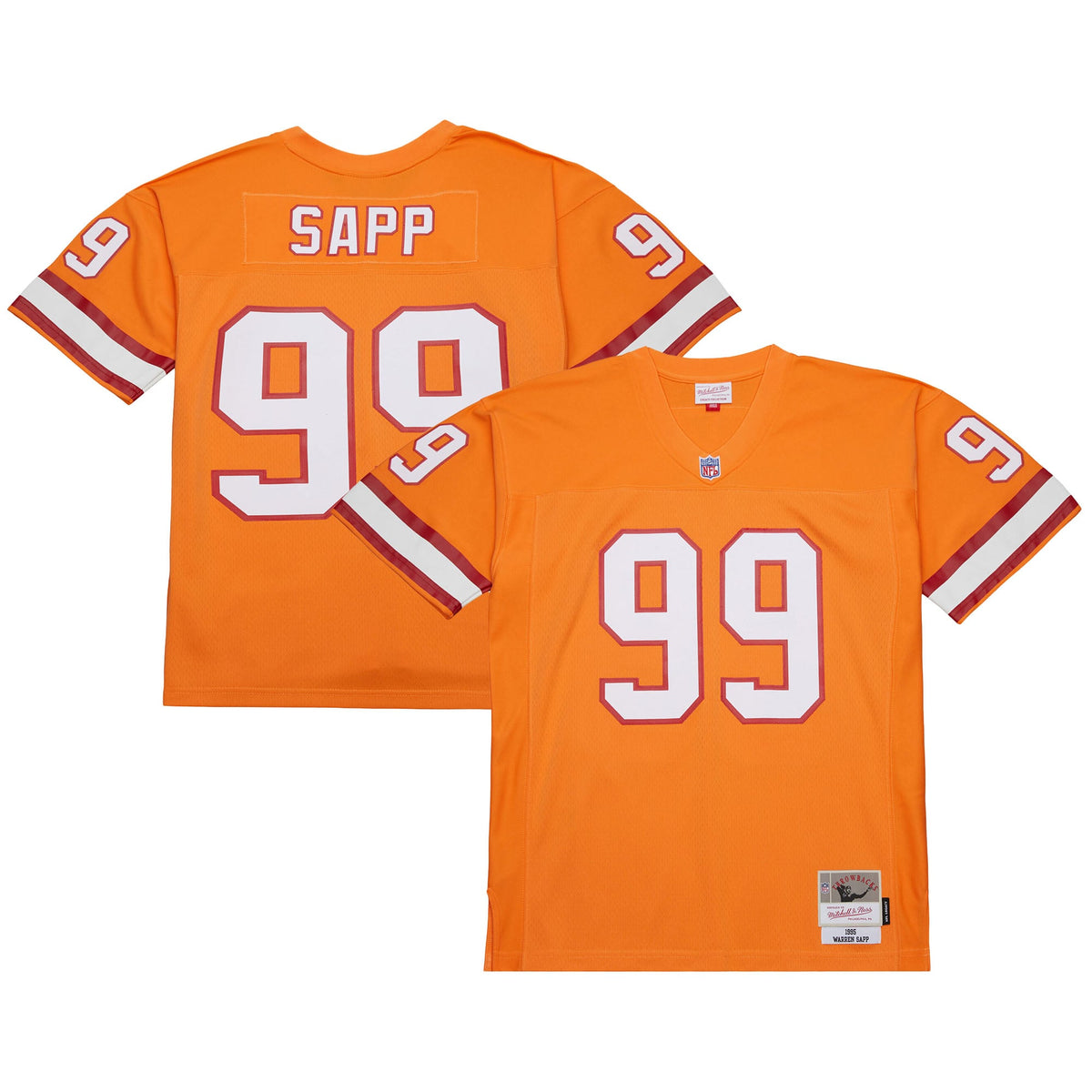 Men's Tampa Bay Buccaneers Warren Sapp Mitchell & Ness Red 2002 Legacy Replica Jersey