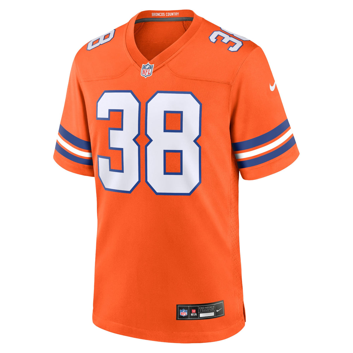 Men's Denver Broncos Jaleel McLaughlin Nike Orange Mile High Collection 1977 Throwback Player Game Jersey