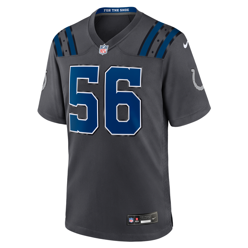 Men's Indianapolis Colts Quenton Nelson Nike Anthracite 2026 Rivalries Collection Game Jersey