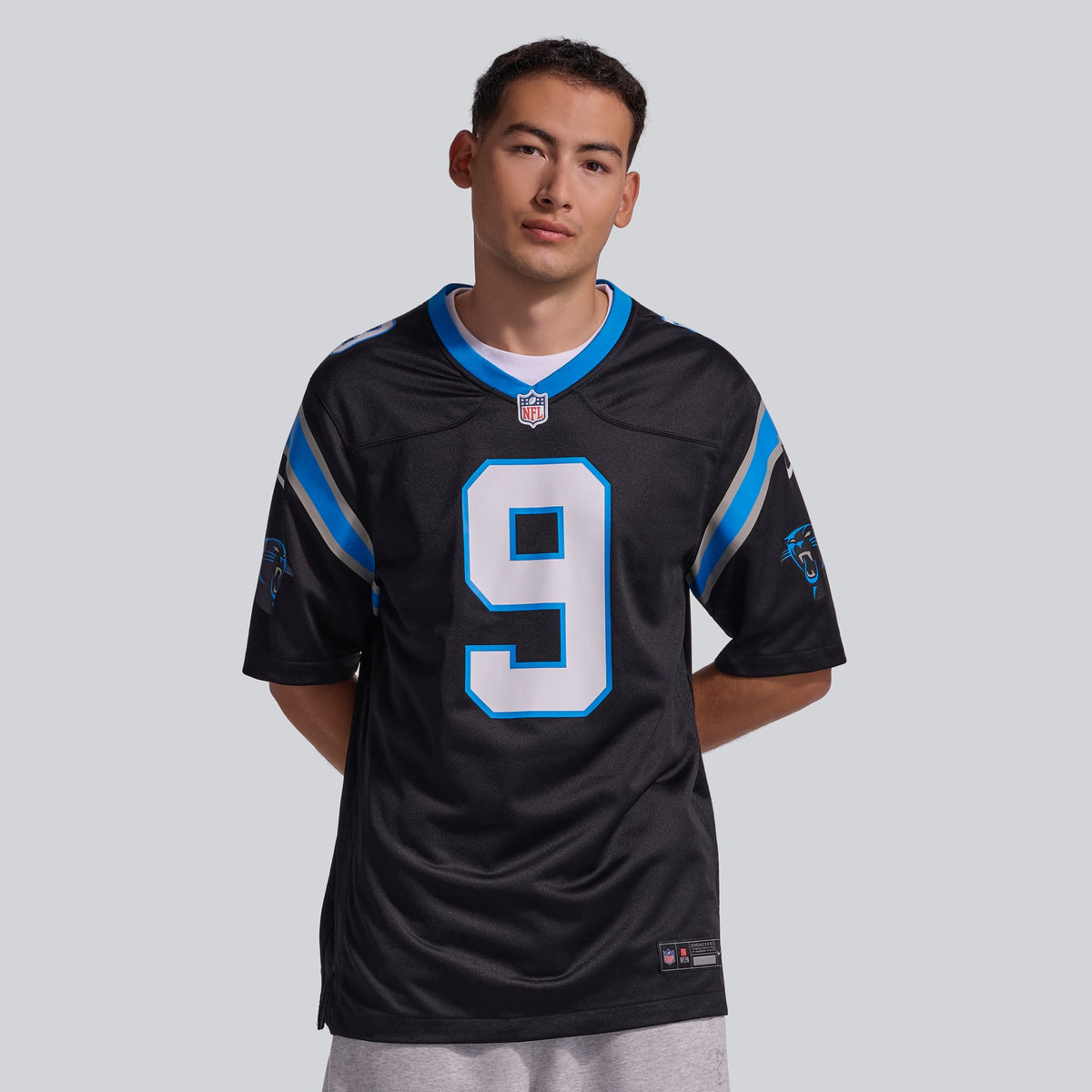 Men's Carolina Panthers Bryce Young Nike Black Team Game Jersey