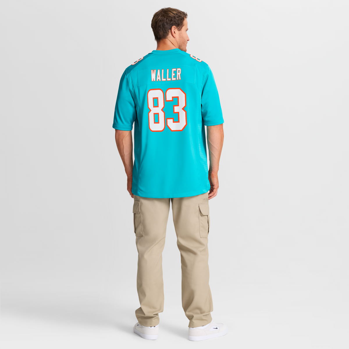 Men's Miami Dolphins Darren Waller Nike  Aqua Team Game Jersey