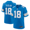 Men's Detroit Lions Isaac TeSlaa Nike Blue Game Player Jersey