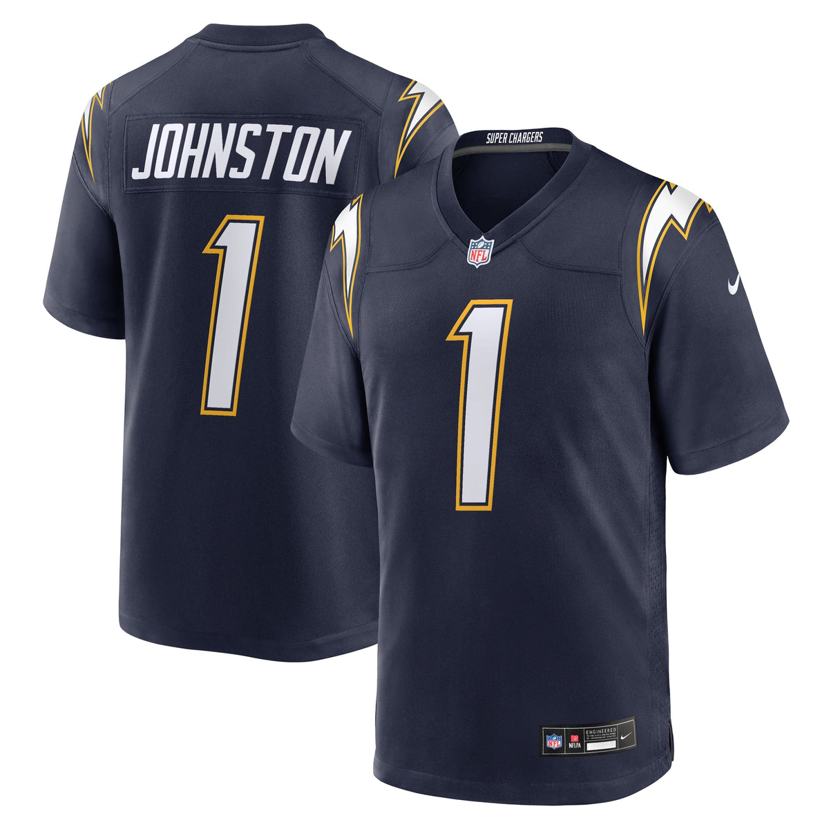 Men's Los Angeles Chargers Quentin Johnston Nike Powder Blue  Game Player Jersey