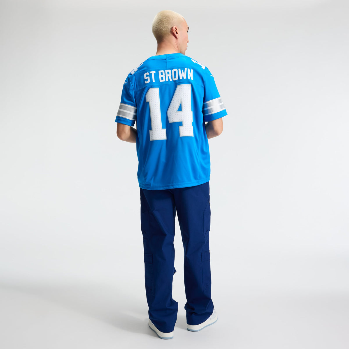 Men's Detroit Lions Amon-Ra St. Brown Nike White Vapor F.U.S.E. Stitched Limited Jersey