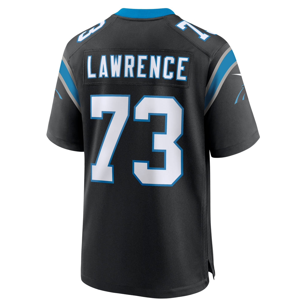 Men's Carolina Panthers Rashard Lawrence Nike  Black  Game Jersey