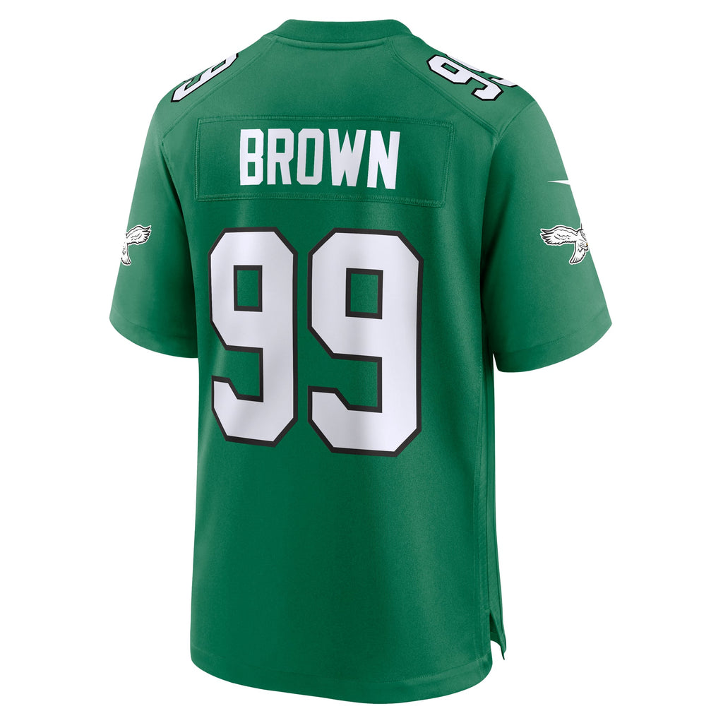 Men's Philadelphia Eagles Jerome Brown Nike Kelly Green Retired Player Alternate Game Jersey