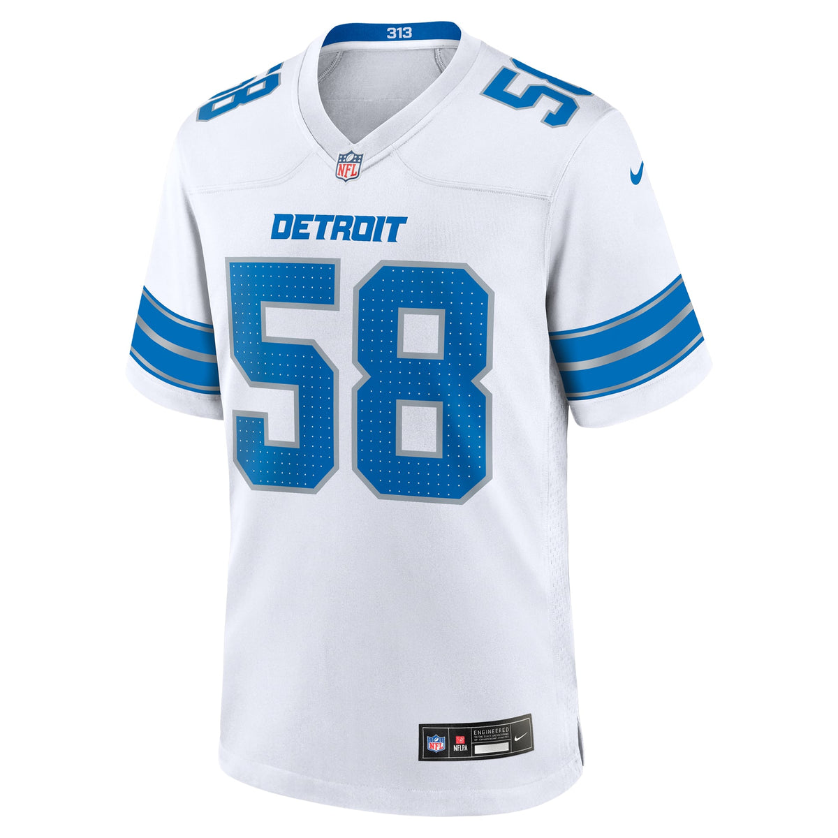 Men's Detroit Lions Penei Sewell Nike Black 2nd Alternate Game Jersey