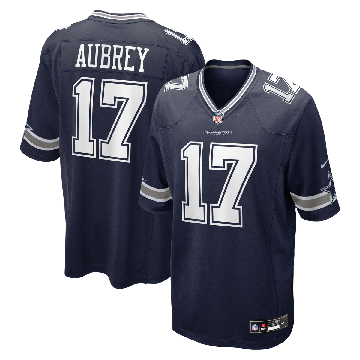 Men's Dallas Cowboys Brandon Aubrey Nike White Game Jersey