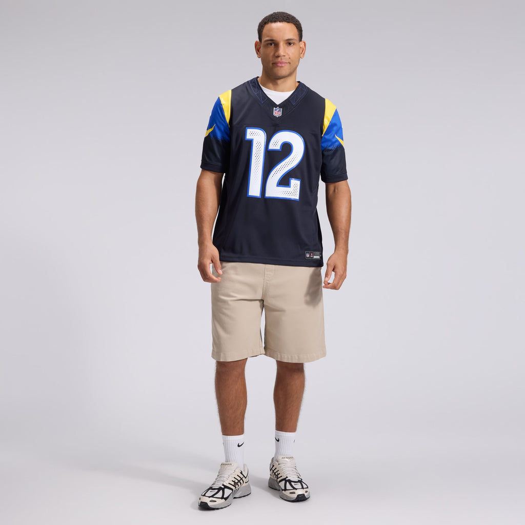 Men's Los Angeles Rams Puka Nacua Nike Dark Blue Rivalries Collection Stitched Limited Jersey