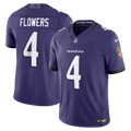 Men's Baltimore Ravens Zay Flowers Nike Purple Team Vapor F.U.S.E. Stitched Limited Jersey
