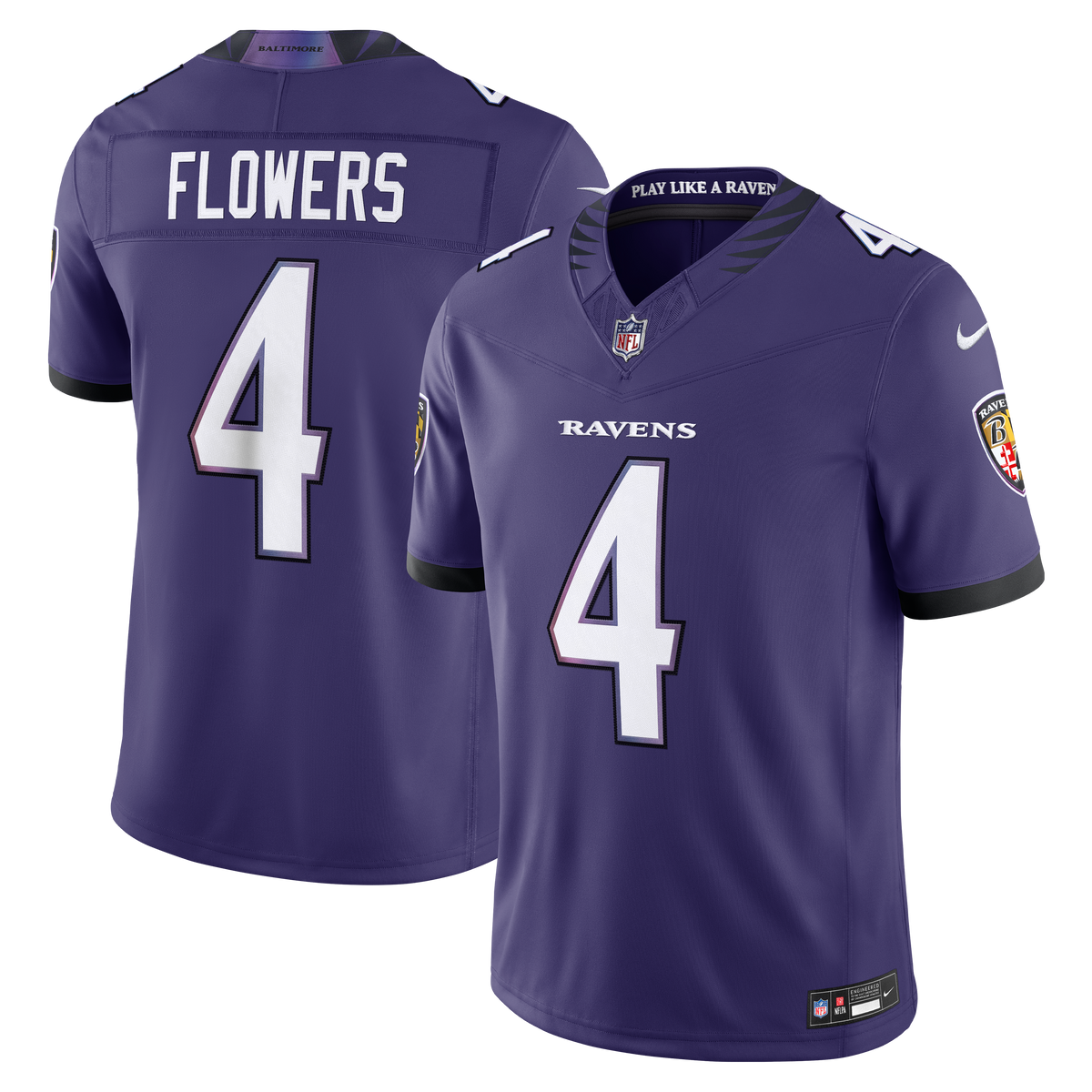 Men's Baltimore Ravens Zay Flowers Nike Black Alternate Alternate Vapor F.U.S.E. Stitched Limited Jersey