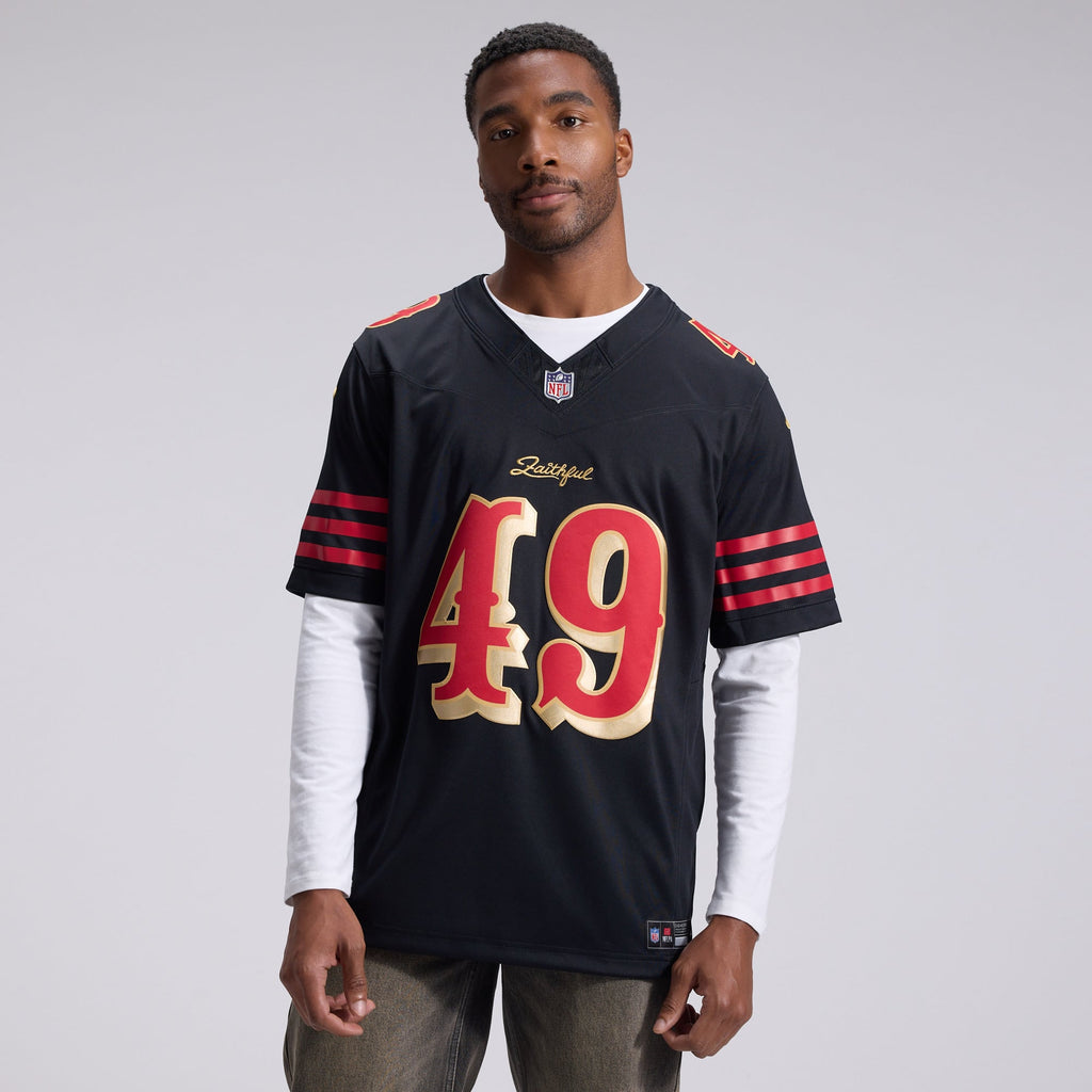 Men's San Francisco 49ers The Faithful Nike Black Rivalries Collection Stitched Limited Jersey