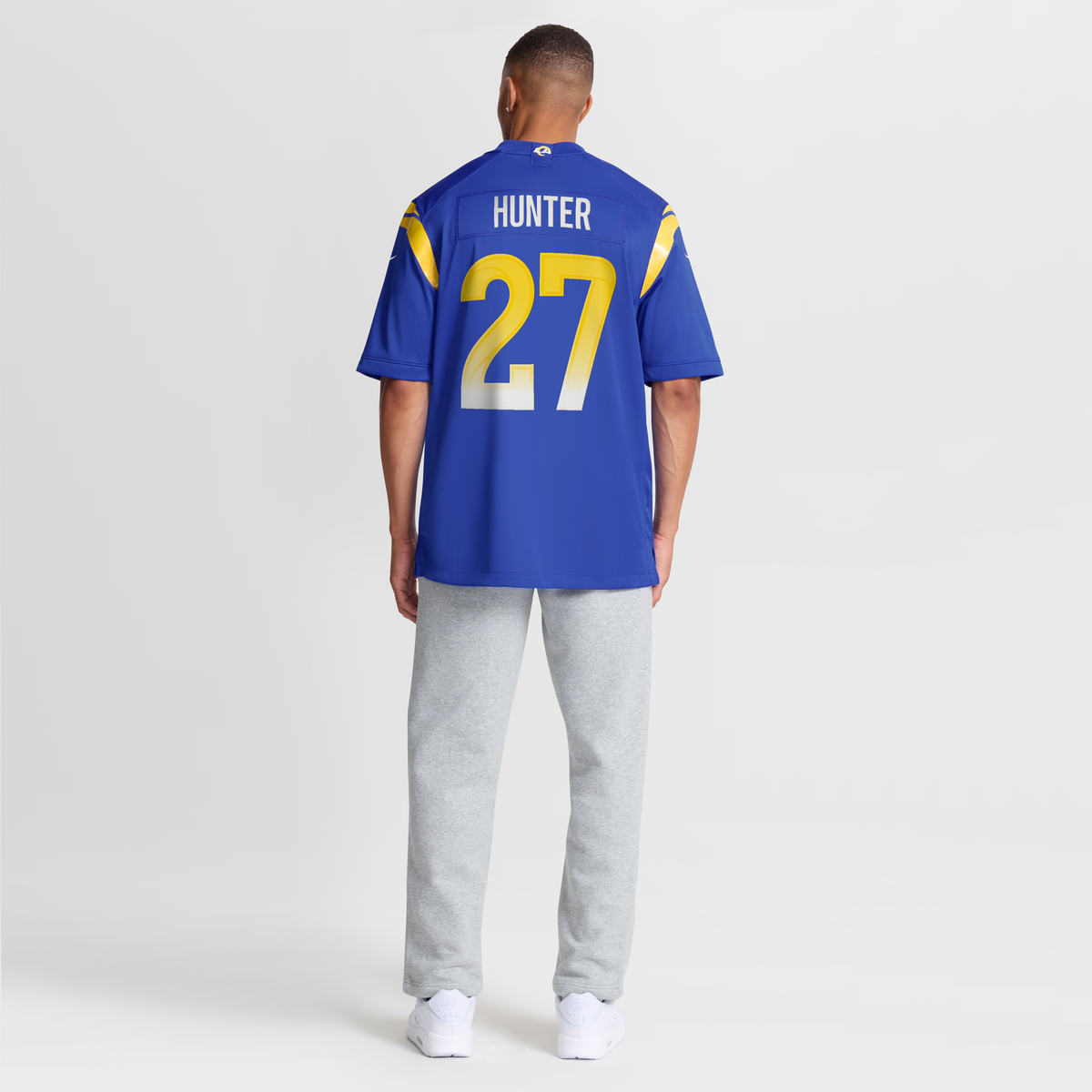 Men's Los Angeles Rams Jarquez Hunter Nike  Royal Team Game Jersey