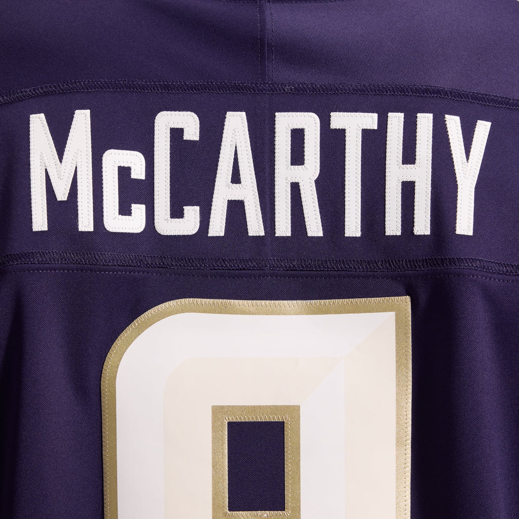 Men's Minnesota Vikings J.J. McCarthy Nike Purple 2026 Rivalries Collection Stitched Limited Jersey