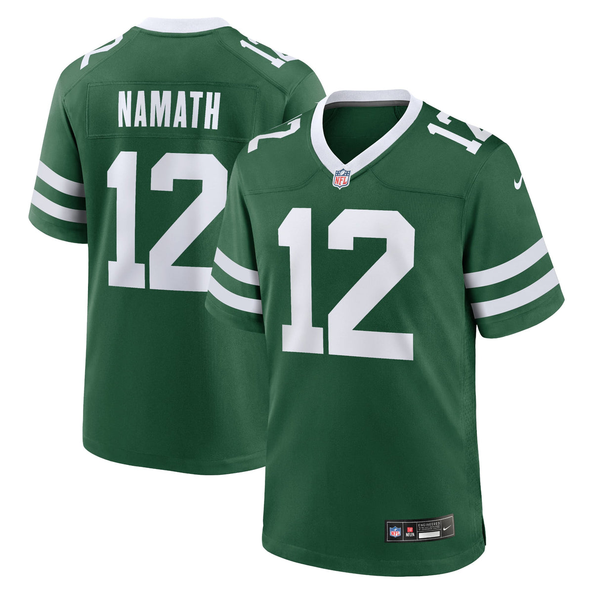 Men's New York Jets Joe Namath Nike Legacy Black Alternate Retired Player Game Jersey