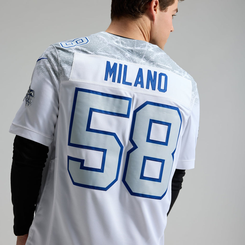 Men's Buffalo Bills Matt Milano Nike White Rivalries Collection Stitched Limited Jersey