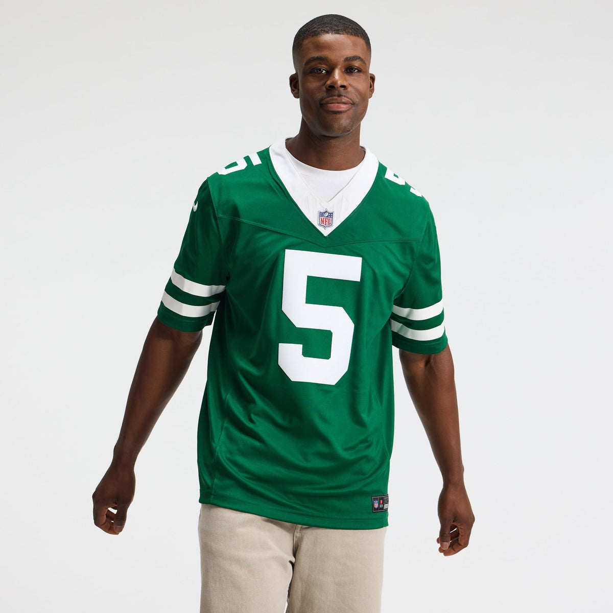 Men's New York Jets Garrett Wilson Nike Legacy Green Team Vapor F.U.S.E. Stitched Limited Jersey