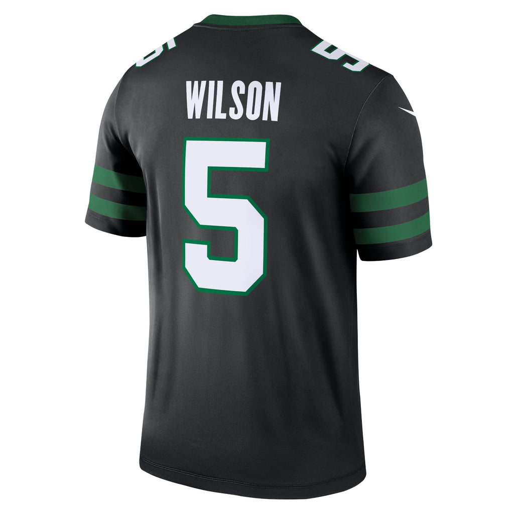 Men's New York Jets Garrett Wilson Nike Black Legend Player Performance Top