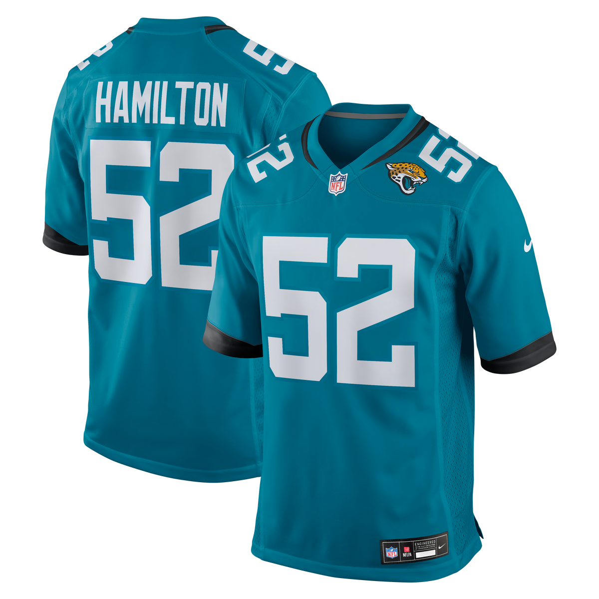 Men's Jacksonville Jaguars DaVon Hamilton Nike Black Game Jersey