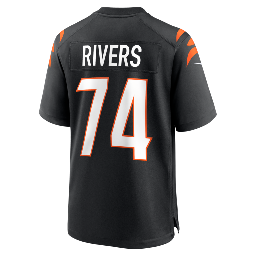 Men's Cincinnati Bengals Jalen Rivers Nike  Black Team Game Jersey