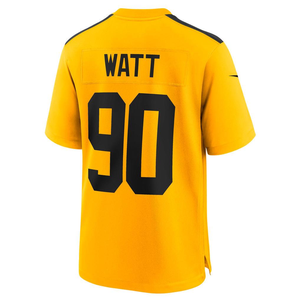 Men's Pittsburgh Steelers T.J. Watt Nike Gold Alternate 1933 Throwback Game Jersey