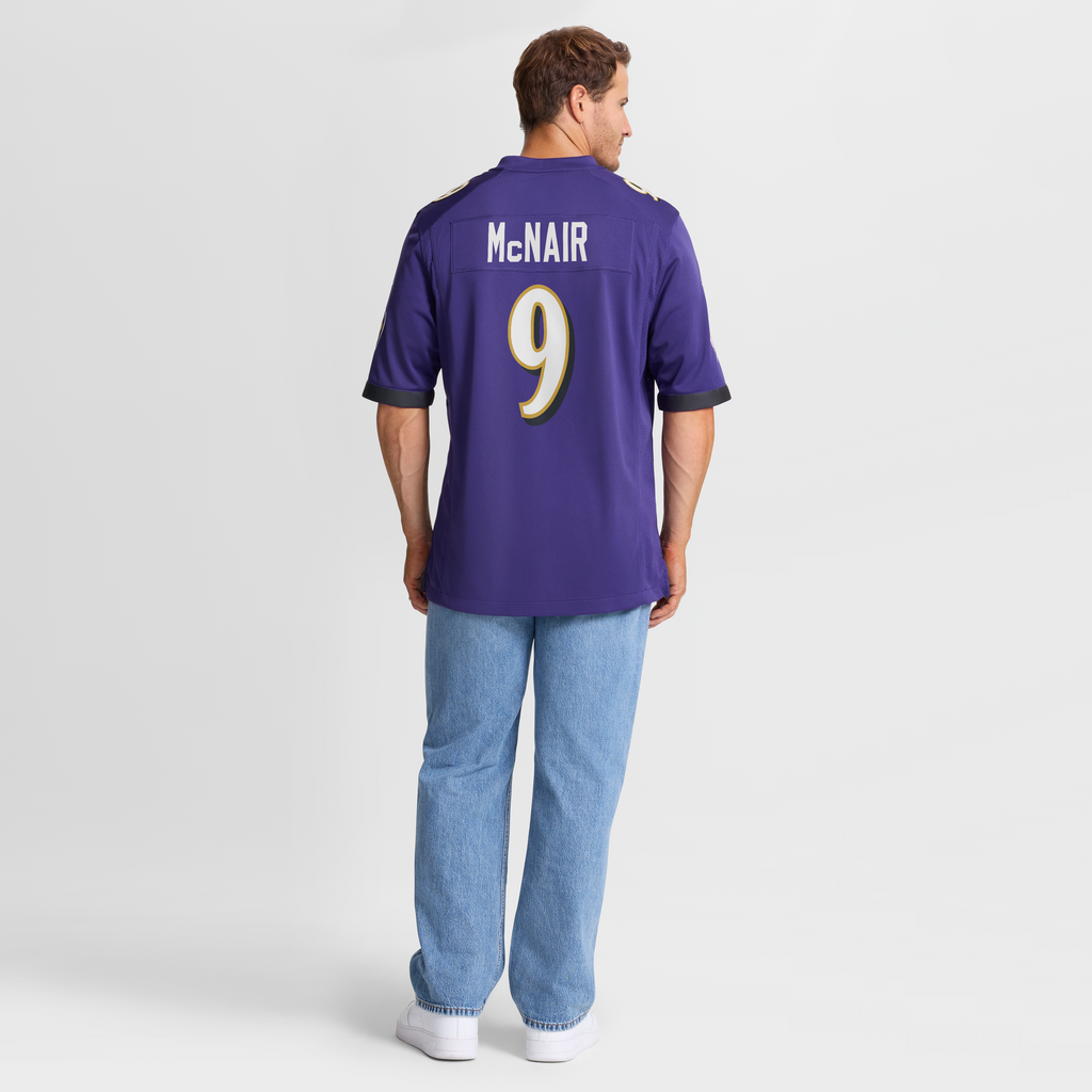 Men's Baltimore Ravens Steve McNair Nike Purple Game Retired Player Jersey