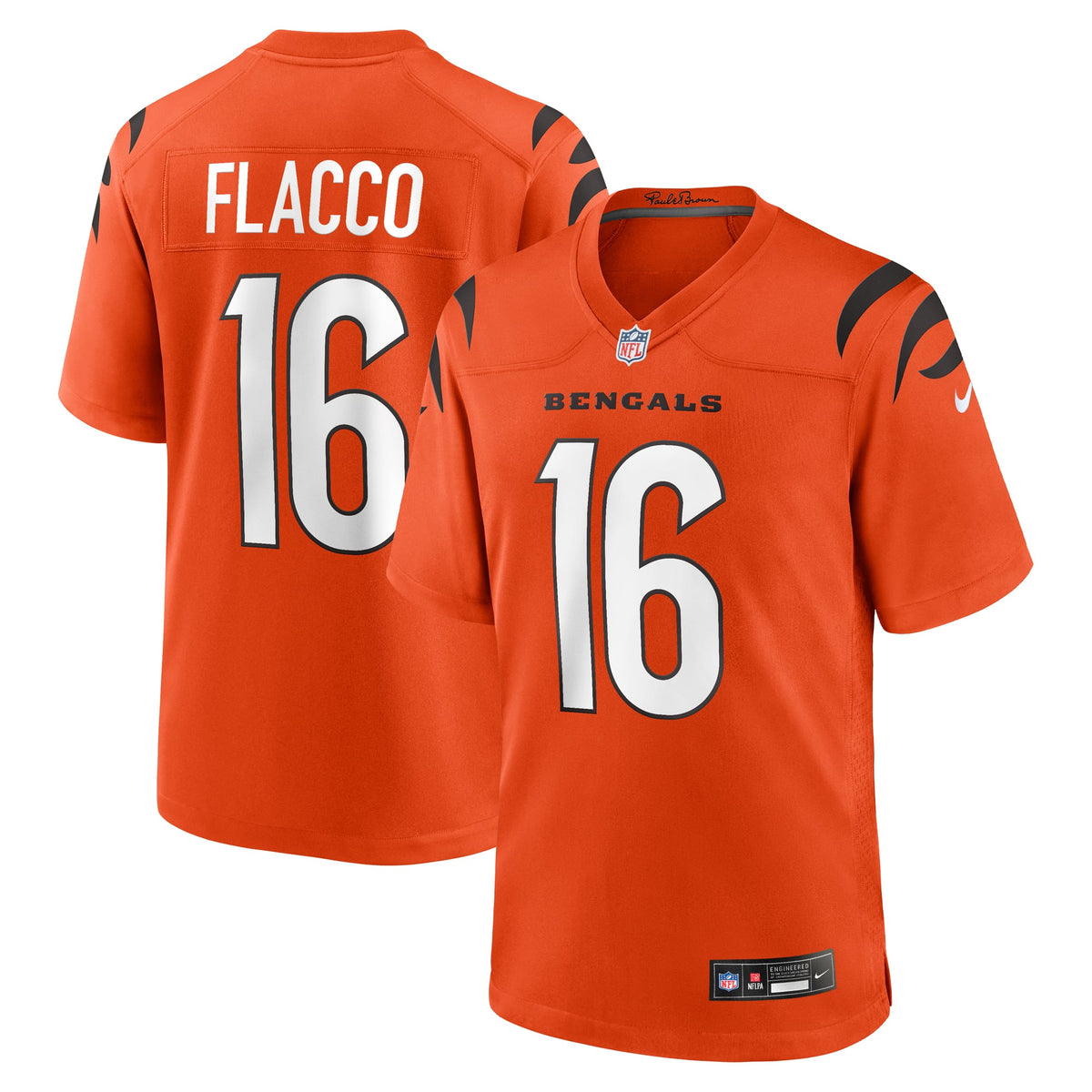 Men's Cincinnati Bengals Joe Flacco Nike  White Game Jersey
