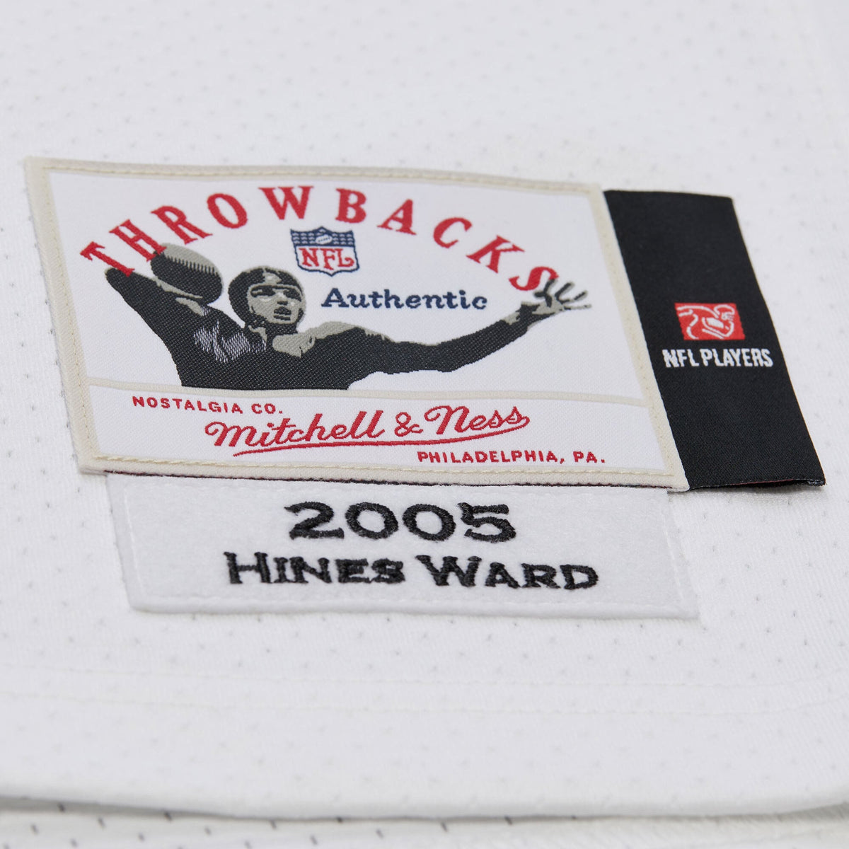 Men's Pittsburgh Steelers Hines Ward Mitchell & Ness White 2005 Authentic Throwback Retired Player Jersey