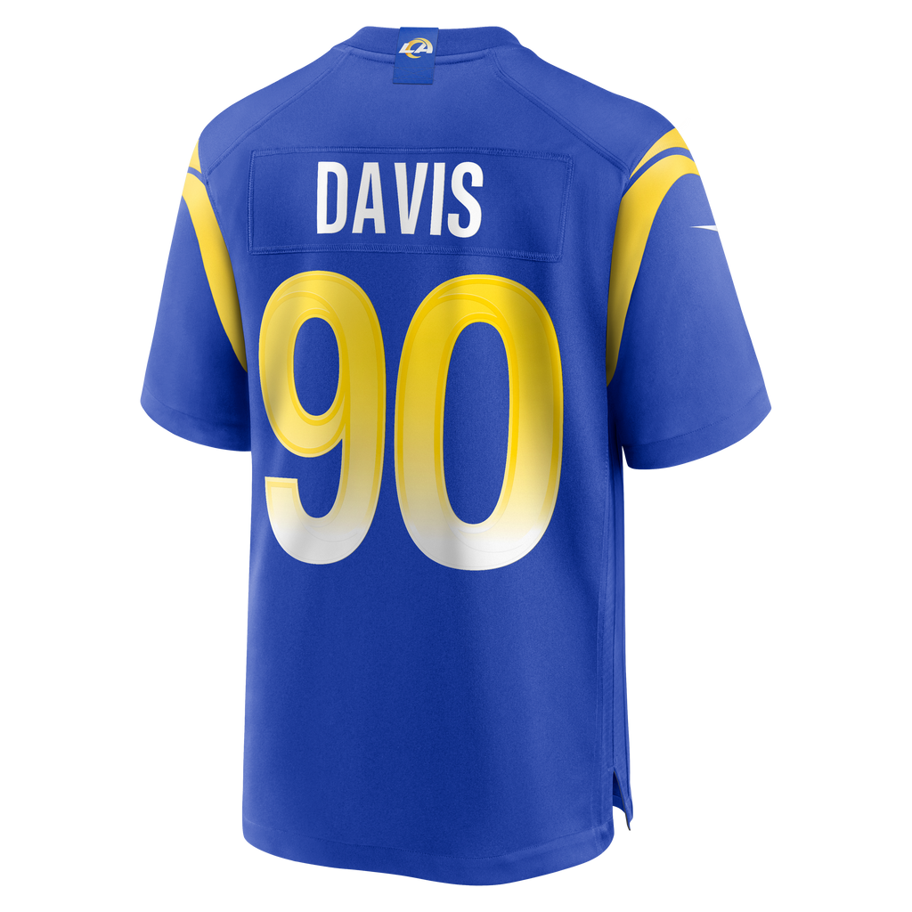Men's Los Angeles Rams Tyler Davis Nike  Royal Team Game Jersey