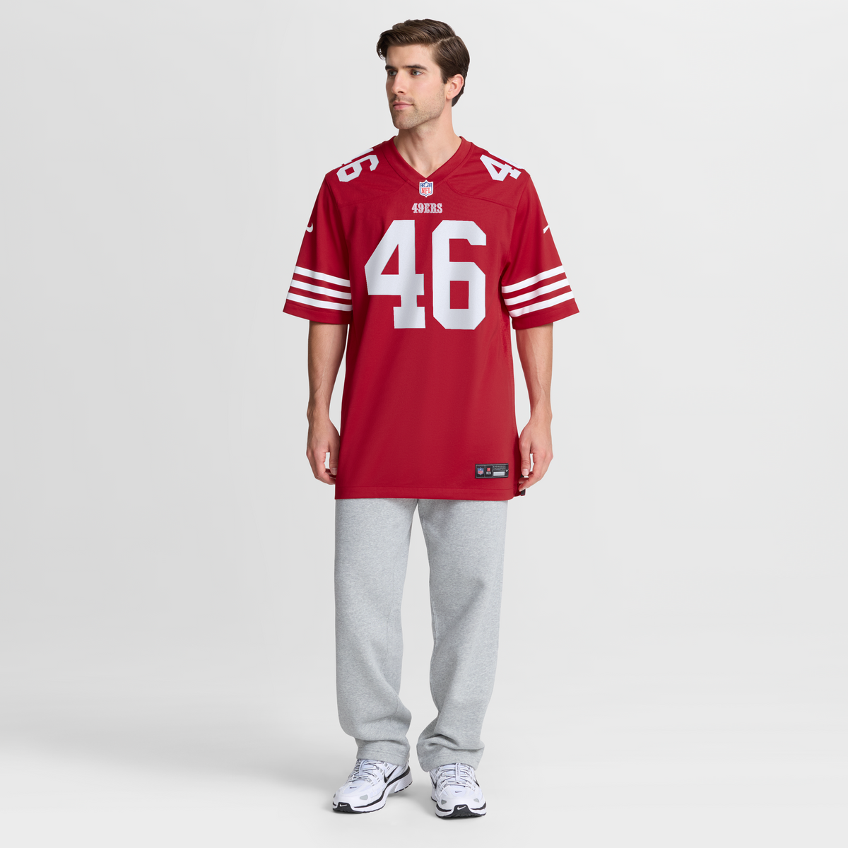 Men's San Francisco 49ers Jon Weeks Nike  Scarlet Team Game Jersey