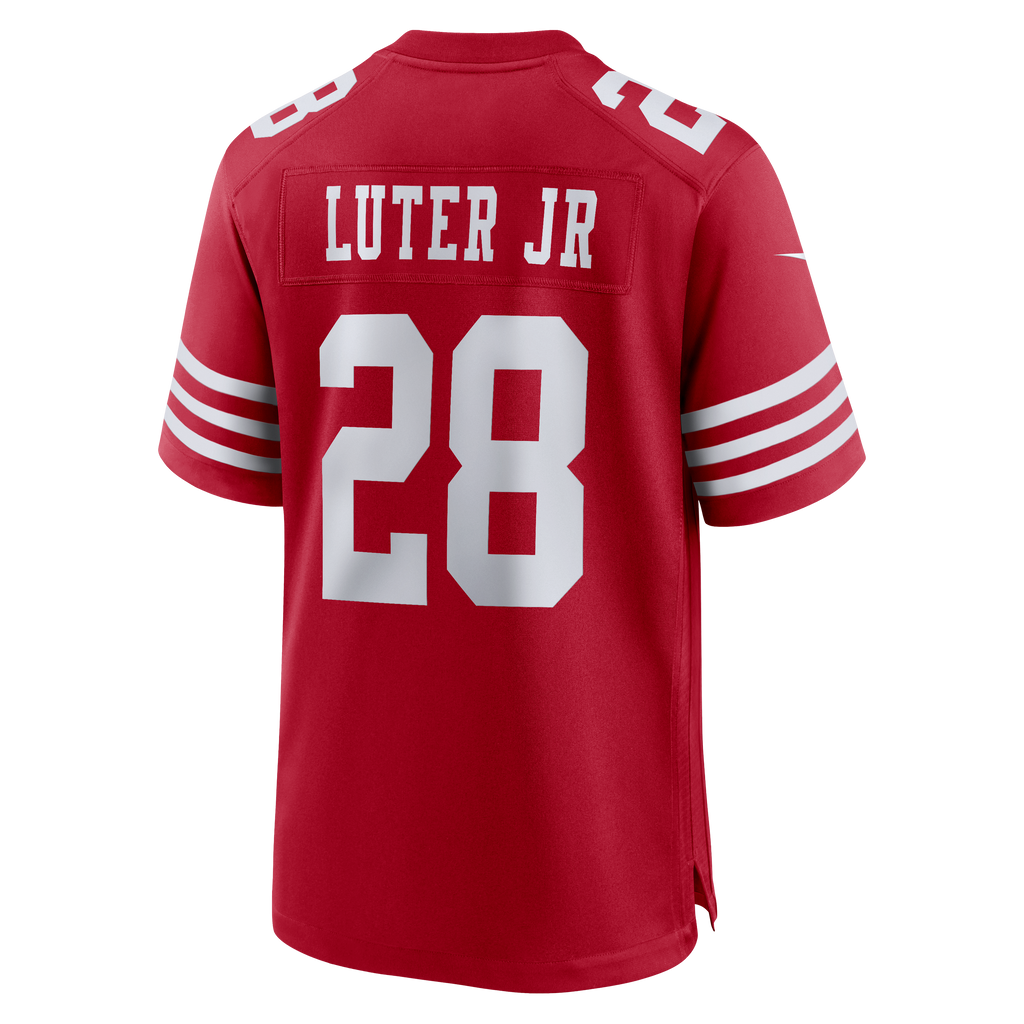 Men's San Francisco 49ers Darrell Luter Jr. Nike  Scarlet  Game Jersey