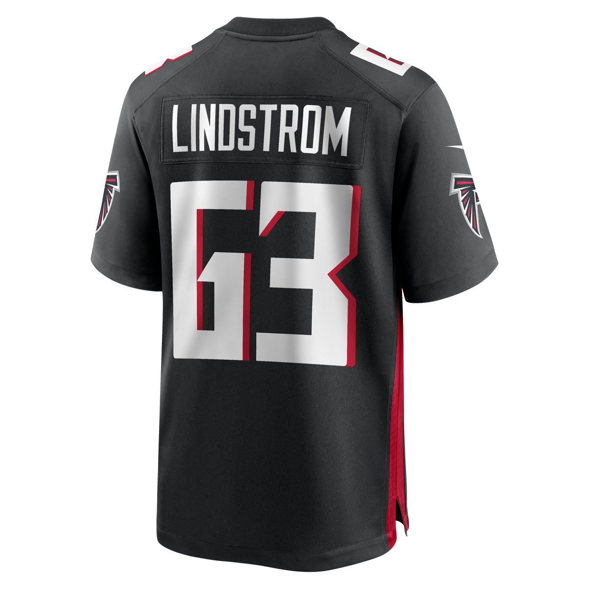Men's Atlanta Falcons Chris Lindstrom Nike Black Game Jersey