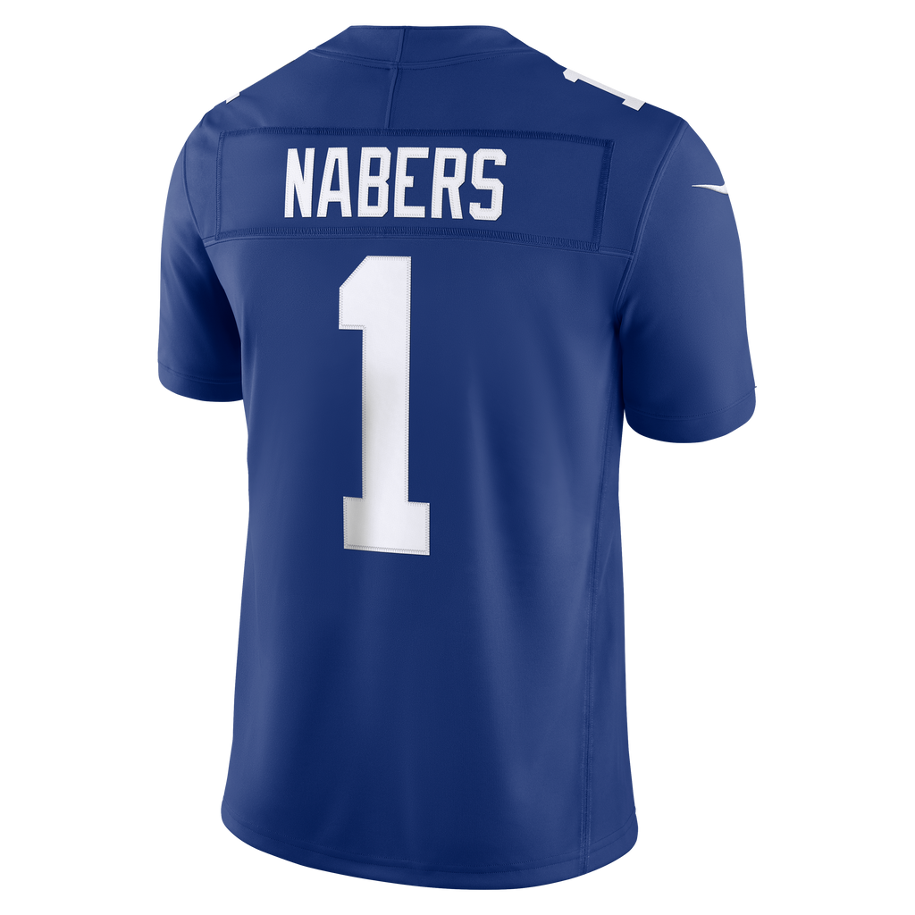 Men's New York Giants Malik Nabers Nike Royal Team Vapor F.U.S.E. Stitched Limited Jersey