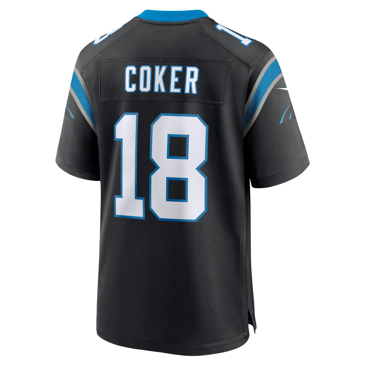 Men's Carolina Panthers Jalen Coker Nike  Black Team Game Jersey