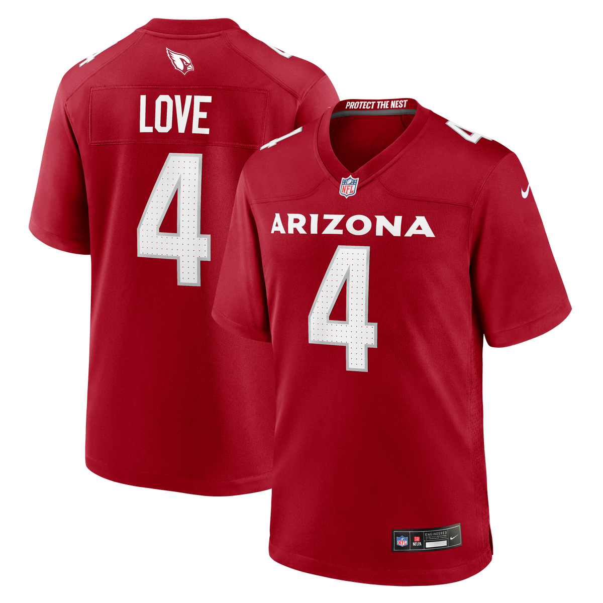 Men's Arizona Cardinals Jeremiyah Love Nike Cardinal Team Game Jersey
