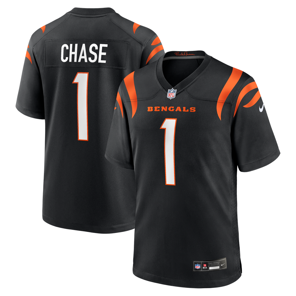 Men's Cincinnati Bengals Ja'Marr Chase Nike Black Game Jersey