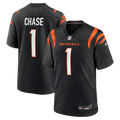 Men's Cincinnati Bengals Ja'Marr Chase Nike Black Game Jersey