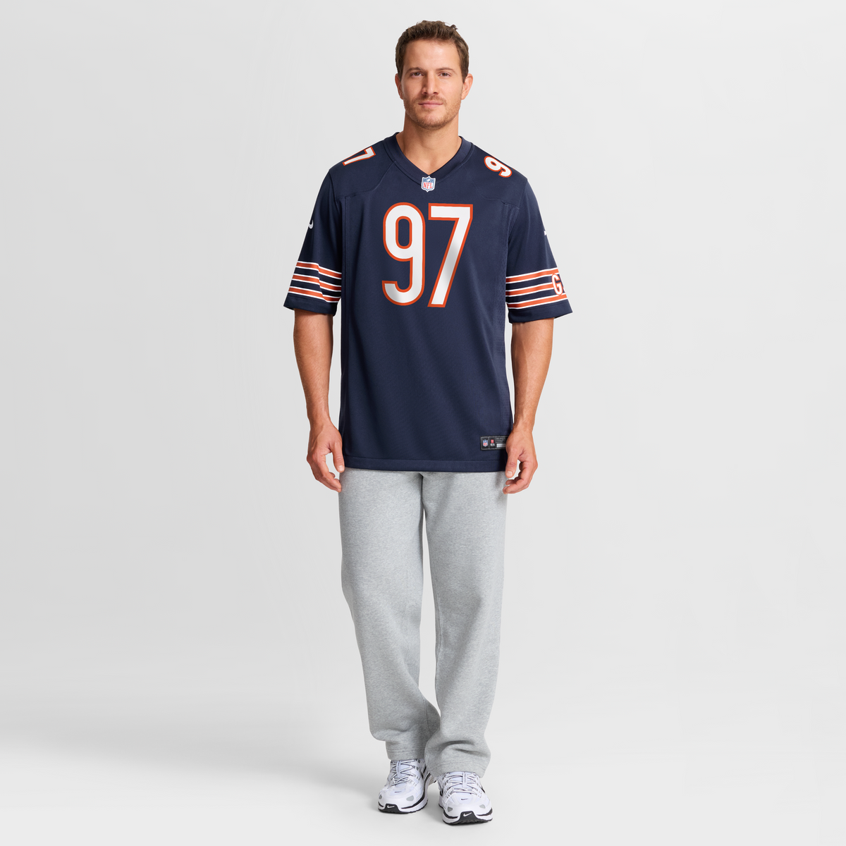 Men's Chicago Bears James Lynch Nike  Navy Team Game Jersey