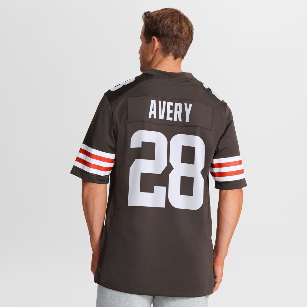 Men's Cleveland Browns Tre Avery Nike  Brown Team Game Jersey