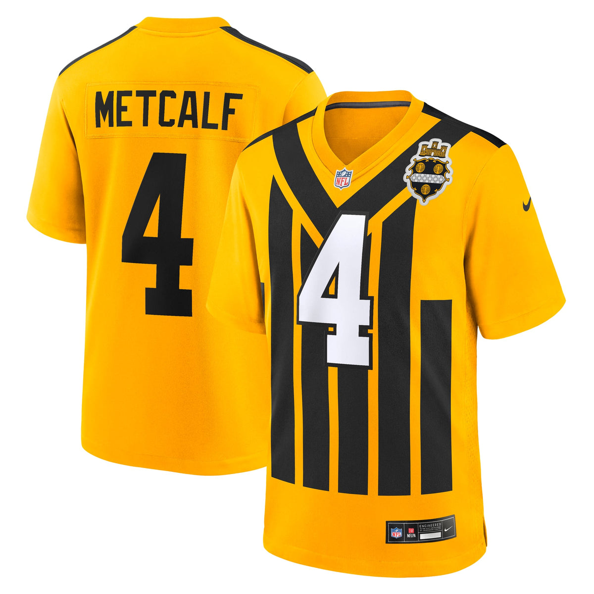 Men's Pittsburgh Steelers DK Metcalf Nike Black Game Player Jersey