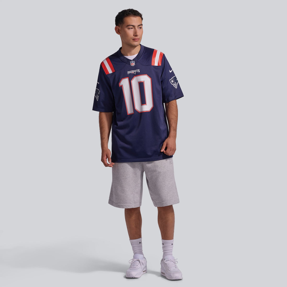 Men's New England Patriots Drake Maye Nike White  Player Game Jersey