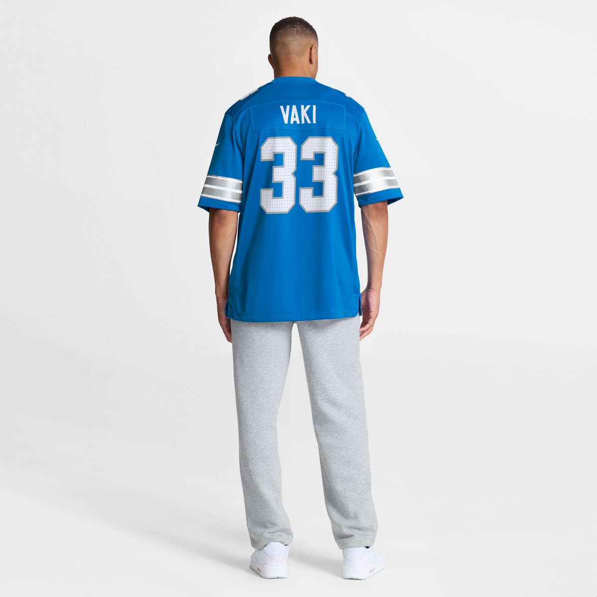 Men's Detroit Lions Sione Vaki Nike  Blue Team Game Jersey