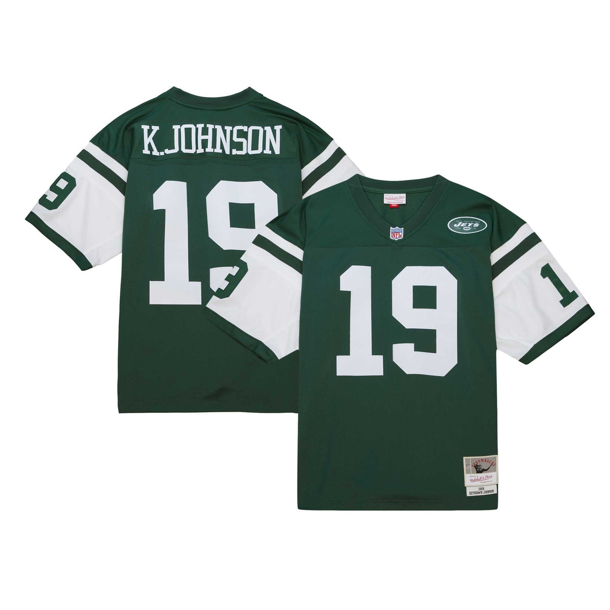Men's New York Jets Keyshawn Johnson Mitchell & Ness Kelly Green Legacy Replica Jersey