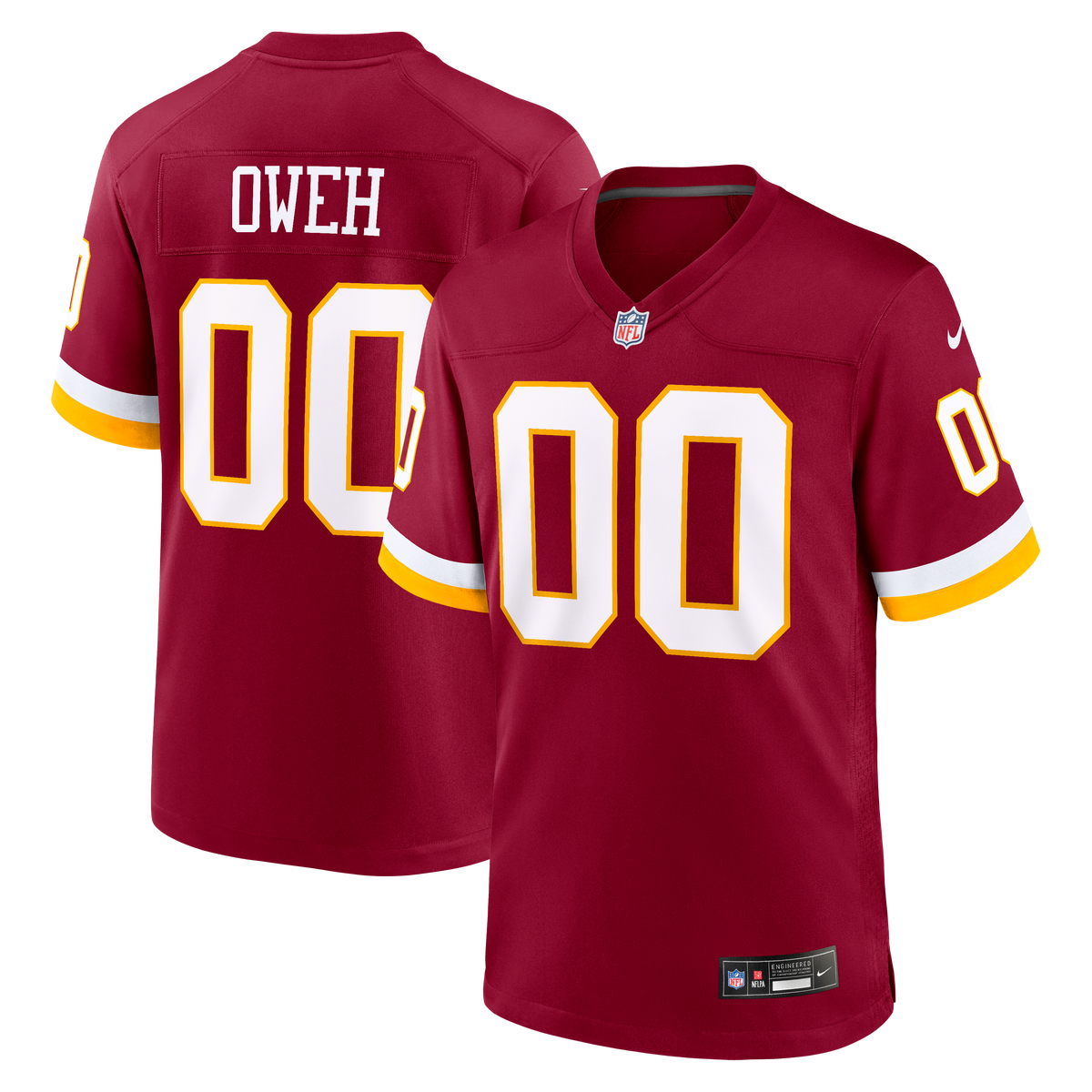 Men's Washington Commanders Odafe Oweh Nike Black Hail Raiser Alternate Game Jersey