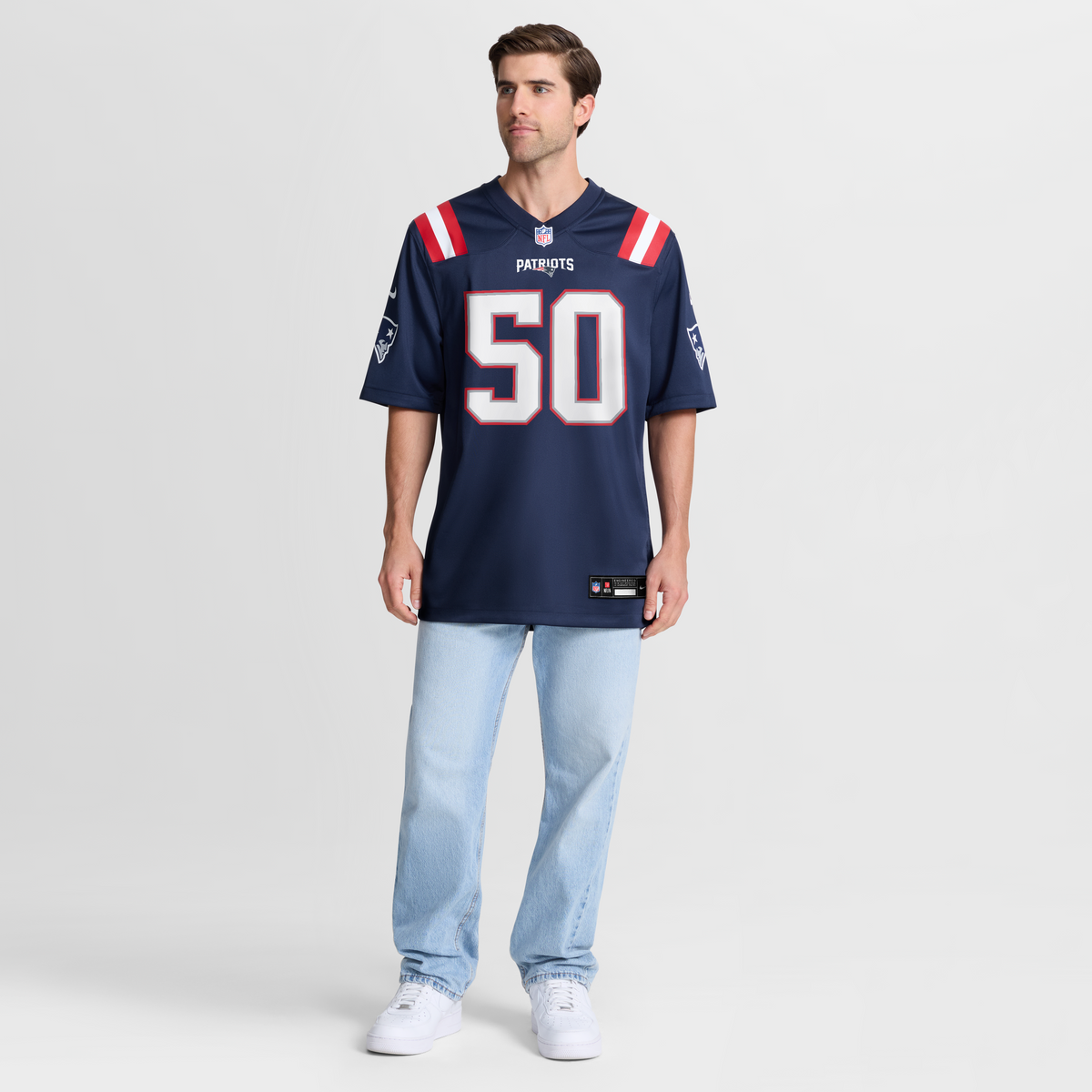 Men's New England Patriots Mike Vrabel Nike Navy Game Retired Player Jersey