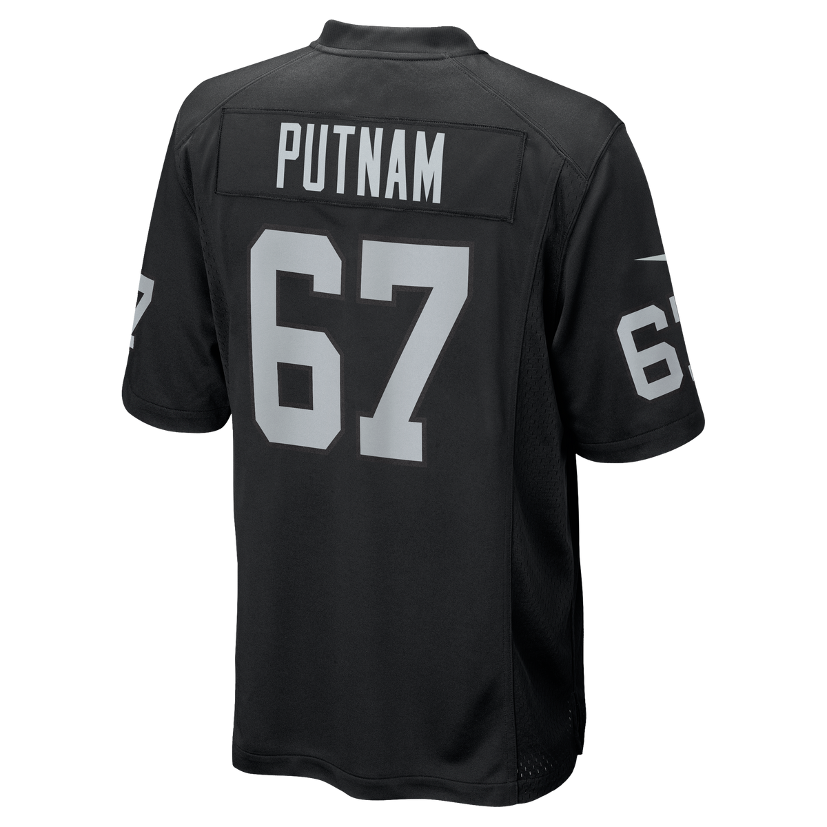 Men's Las Vegas Raiders Will Putnam Nike  Black Team Game Jersey