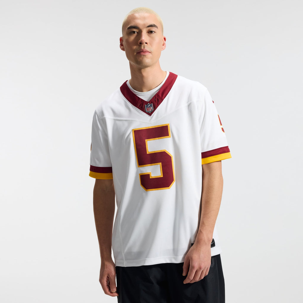 Men's Washington Commanders Jayden Daniels Nike White Vapor F.U.S.E. Stitched Limited Jersey