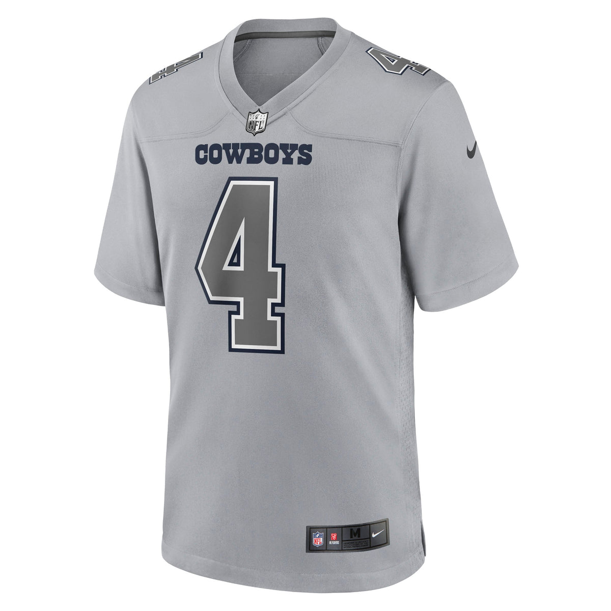 Men's Dallas Cowboys Dak Prescott Nike Gray Atmosphere Fashion Game Jersey