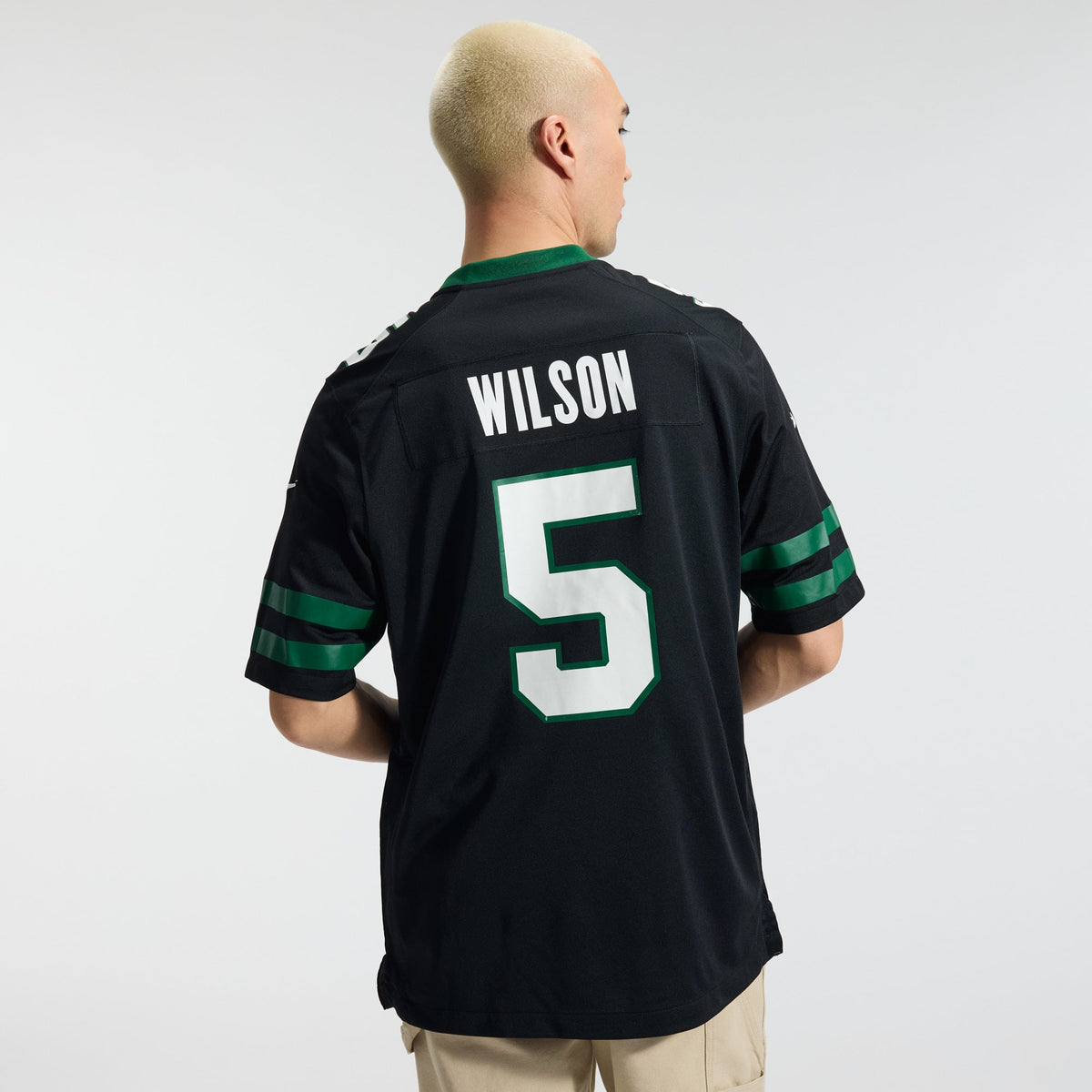 Men's New York Jets Garrett Wilson Nike Legacy Green Game Jersey