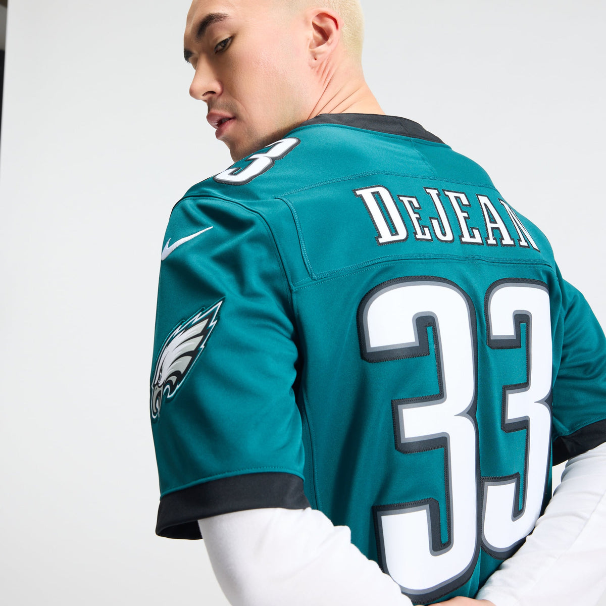 Men's Philadelphia Eagles Cooper DeJean Nike Kelly Green Alternate Vapor F.U.S.E. Stitched Limited Jersey